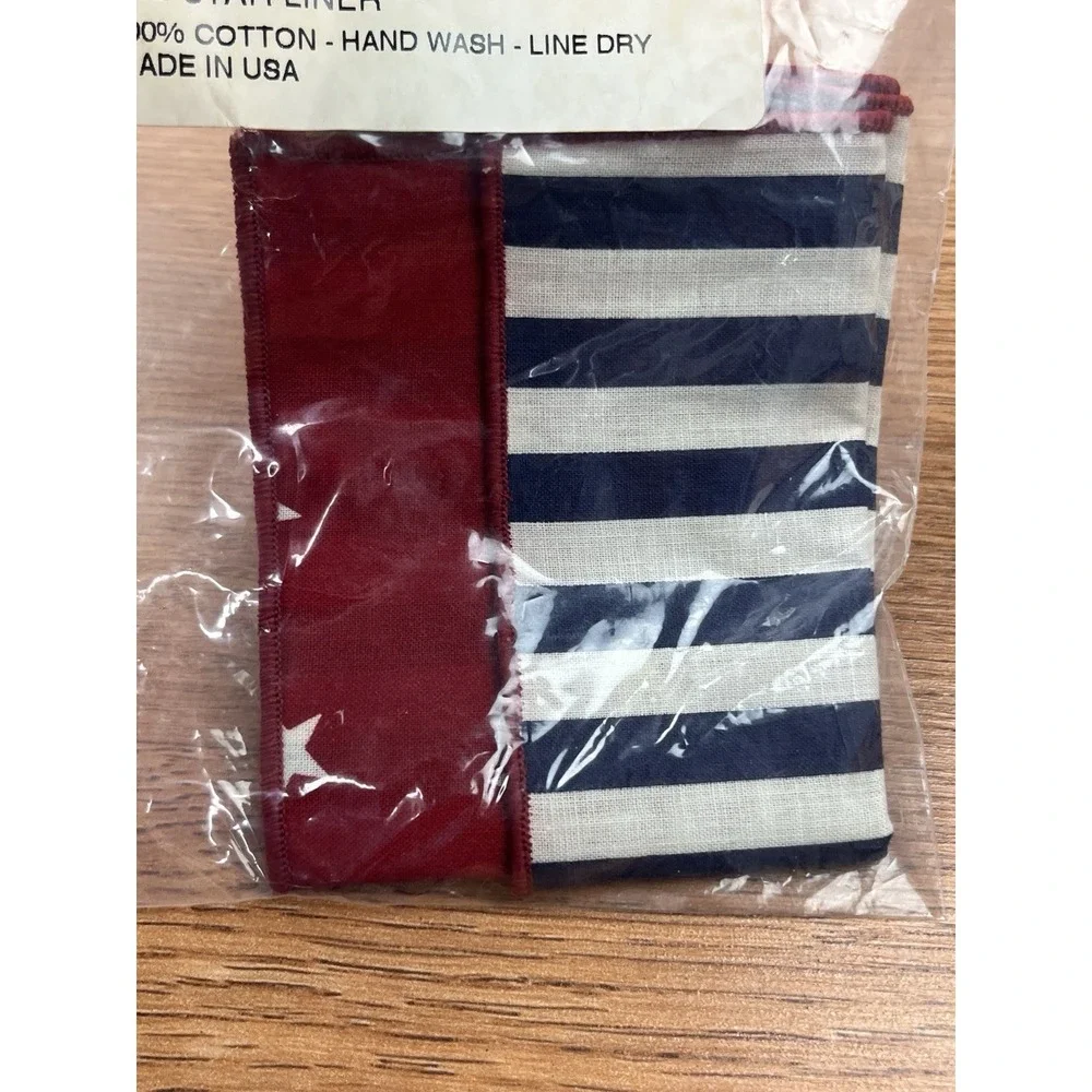 Longaberger Fabric Liner for‎ All-Star Basket 24546 Red, White, Blue NEW